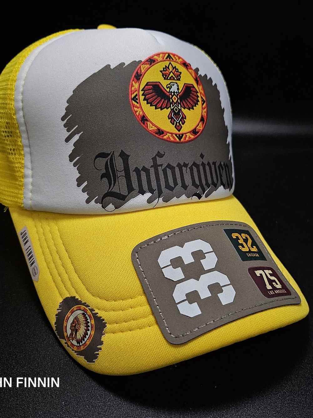 Unforgiven Yellow Trucker Cap with Graphic Patch